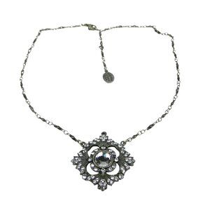 Anne Koplik Designs Vintage STYLE Inspired Crystal Pendant Necklace USA Choker